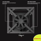 High Pressure Banjo 1-Burner Outdoor Propane Gas Cooker 260000 BTU with 0-30 PSI Adjustable Regulator and Steel Braided Hose For Outdoor Cooking Turkey Fry (BALCK) SA1750