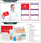 Survival Kit, 262Pcs Survival Gear and Supplies with First Aid Kit Pouch and Crossbody Bag, Emergency Kit with Tent, Camping Axe Hammer, Survival Shovel w/Pick, Bug Out Bag Gifts for Men Women