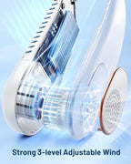 SWEETFULL Portable Neck Fan 360° Cooling Bladeless Personal Fan | No Hair Twisting - 4000mAh USB Rechargeable Wearable Fan for Travel, Birthday Gifts for Men, Women, Mom, and Dad