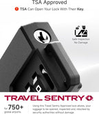LUGGEX TSA Locks for Luggage, Suitcase Locks TSA Approved, Luggage Locks, Ease of Use & Durable(Silver Cable,2 Pack)