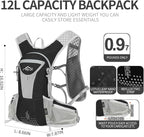 Hydration Pack Backpack, Lightweight Water Backpack with 2L Leakproof Hydration Bladder Daypack for Men Women,Running Hydration Vest for Outdoor Trail
