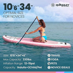 Quashley Inflatable Stand Up Paddle Board,10-11ft Inflatable Paddleboards 32/34 Inch Wide,All Around SUP for Beginners with Lightweight Paddle,Hand Pump,Backpack,Leash,Durable & Portable iSUP Board