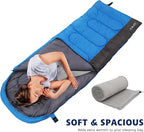 Fleece Sleeping Bag Liner, 75" Long Zipper Microfiber Fleece Travel Single Sleeping Bag Camping Blanket, Indoor Outdoor Blanket for Adults & Children