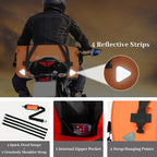 Waterproof Motorcycle Duffel Bag Roll Top Dry Duffel Bag with Quick-fixed Straps for Rafting, Boating, Kayaking, Travel, 50L(Orange)