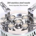 Camping Stove, Portable Lightweight Backpacking Stove with EVA Bag and Piezo Ignition, Foldable 3 in 1 Gas Stove Burner for Outdoor Picnic Cooking and Hiking (Large)