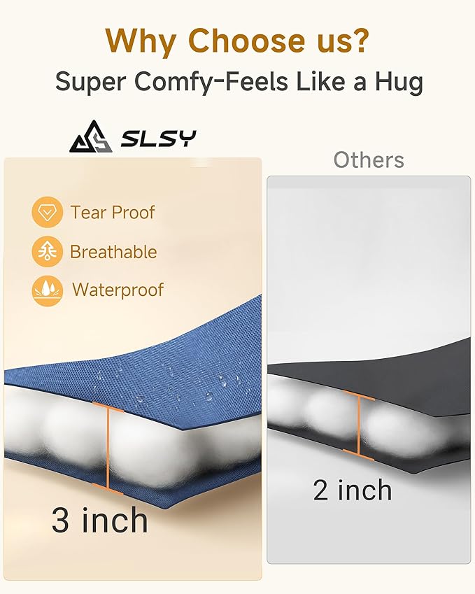 Slsy Heated Camping Chair Oversized, Outdoor Portable Heated Folding Chair, Heavy Duty 500 lbs Support, Padded Seat for Outdoor Sports, Camping, Patio, and Picnics