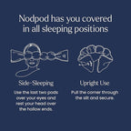 Nodpod Gentle Pressure Silk Sleep Mask | Patented Light Blocking Design for Sleeping, Travel & Relaxation | Bead Filled, Machine Washable (Sapphire)