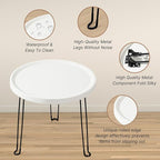 Home or Outdoor Multi-Functional Folding Portable Space-Saving Table (White)