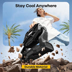 30000mAh Solar Fan with LED Lantern, 10W Solar Panel Rechargeable Battery Powered Camping Fan for Outside, 9 Inch Portable Battery Operated Hurricane Supplies for Picnic, Barbecue, Fishing, Travel