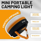 Portable LED Camping Lantern, Collapsible with Carabiner Hook in Eye-Catching Black and Orange – Your Go-to Gear for Nighttime Fun! Adventure Ready！