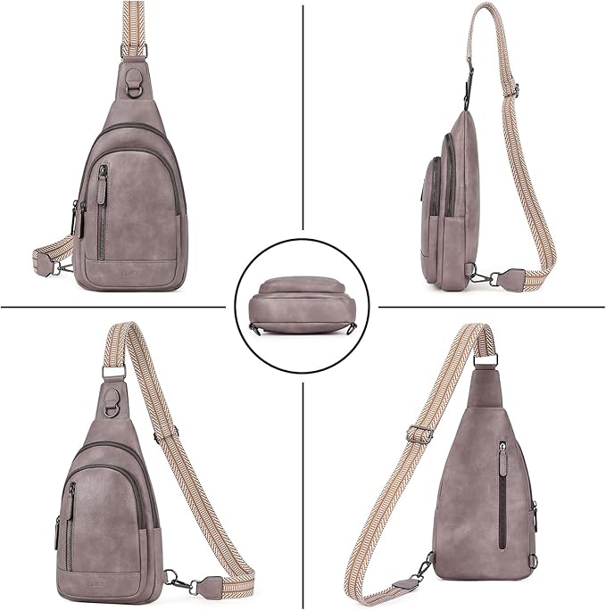 CLUCI Crossbody Bags for Women Men,Leather Sling Bag Cross Body Backpack for Woman Gifts for Women Birthday Unique