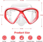 Kids Swim Goggles Snorkel Diving Mask for Boys Girls Ages 5-15, Two-Color Anti-Fog Swimming Goggles with Nose Cover