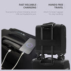 Verage Carry On Underseat Luggage with Wheels & USB Port, 14 Inch Wheeled Spinner Bag Carry-on Luggages for Airlines, Lightweight Suitcase Men Women, Pilots and Crew(14-Inch Compact Underseat Pro)