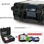 RHINO RESCUE Waterproof Marine First Aid Kit for Boat Durable First Aid Box for Crews with Emergency Medical Supplies for Travel & Fishing (Red)