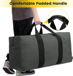 Vorspack Extra Large Duffle Bag for Travel - 100L Duffel Bag for Men Gear Bag for Storage Foldable Weekender Bag for Overnight Camping - Grey