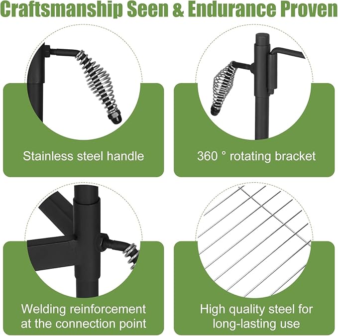 Mangoct Fire Pit Grill Grate-Camp Fire Grilling Grate-Fire Pit Cooking Grate-Portable Open-Flame Camping Grill For Outdoor Cooking