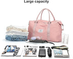 HYC00 Travel Duffel Bag,Carry-on Overnight Weekender Bags for Women,Sports Tote Gym Bag with Wet Pocket