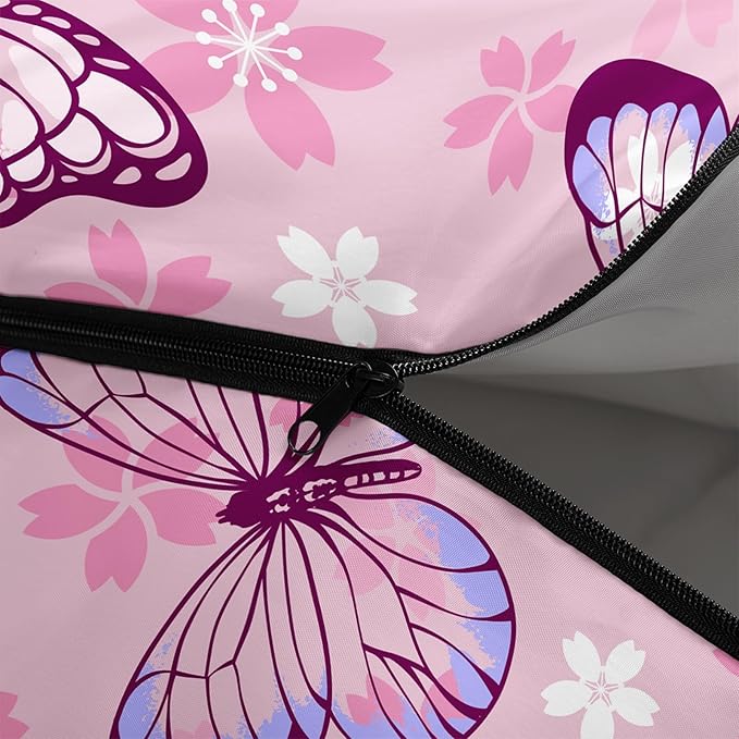 Sleeping Bags for Adults and Kids，3D Printing Camping Sleeping Bag for Girls Boys Lightweight Waterproof Cold/Warm 3-Season，Outdoor Travel with Compression Bags