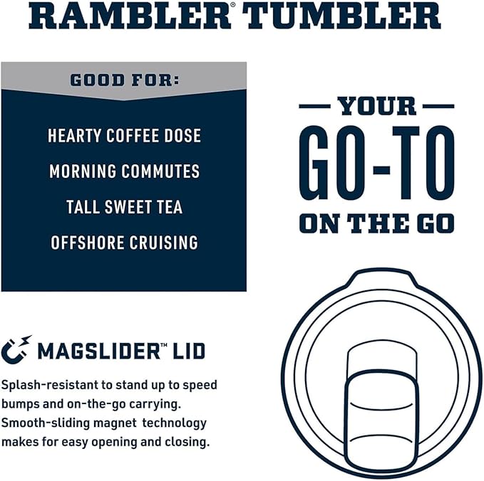 YETI Rambler 30 oz Tumbler, Stainless Steel, Vacuum Insulated with MagSlider Lid, Rescue Red