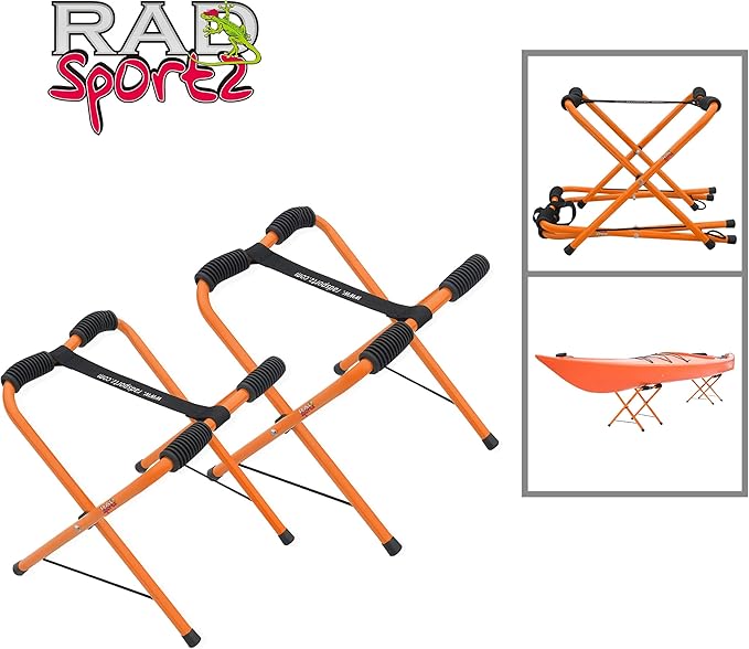 RAD Sportz Portable Kayak Easy Stands Fold for Easy Storage Carry Bag Included Yellow