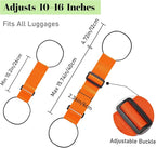 Multi Use Strong Adjustable Luggage Connector Straps for Suitcases,4 Pack Flexible Luggage Accessories Elastic Fastening Bag Strap (Orange-4pcs)