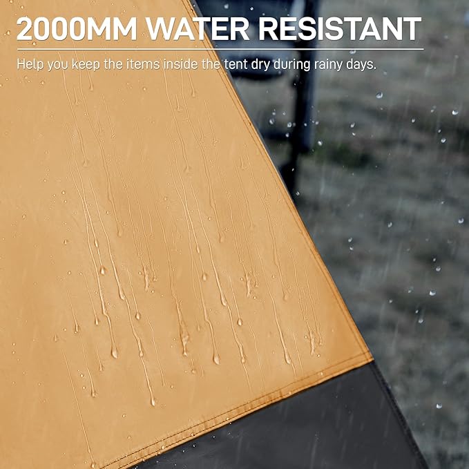 EVER ADVANCED Blackout 6 Person Camping Tent, Instant Cabin Tent for Family with Vestibule and Large Mesh Windows, 60s Easy Setup, Double Layer, Water-Resistant