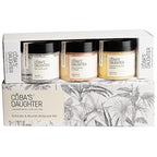 COBA'S DAUGHTER Luxury Spa Gift Set for Women | 3-Piece Mini Body Care Trio, Birthday Gift Set & Mother’s Day Gift for Woman, Travel Size Self-Care Gift (Honey Turmeric, Almond Orange, Aloe Vera)