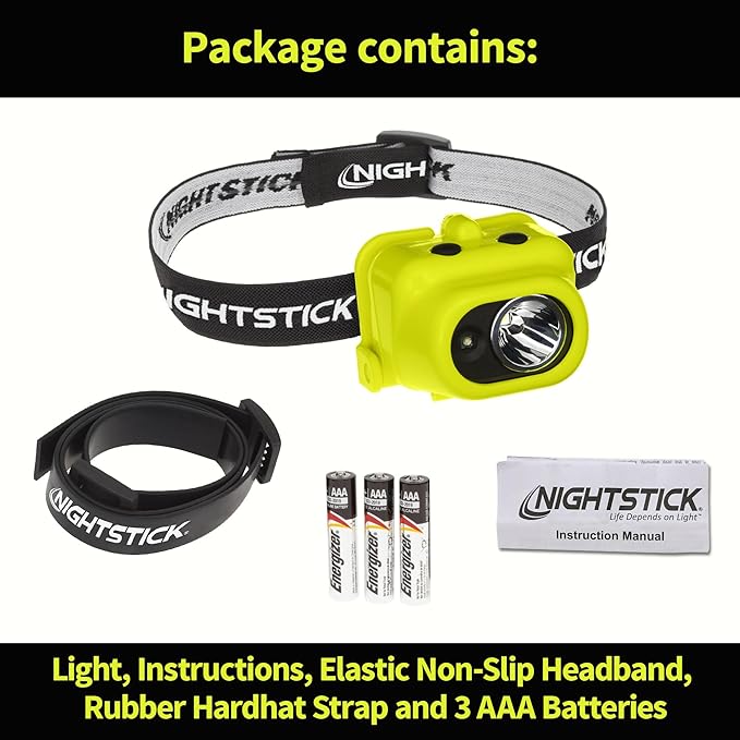 Nightstick XPP-5454G Intrinsically Safe Dual-Light Multi-Function Headlamp, Green
