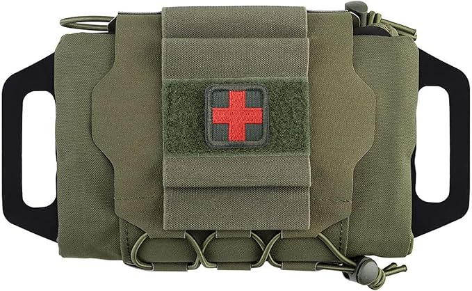SABADO Rapid/Quick Deploy First Aid Kit Pack Tactical IFAK Pouch Two-Piece System Med Roll Carrier Hypalon Handle Outdoor Sport Hunting Bag