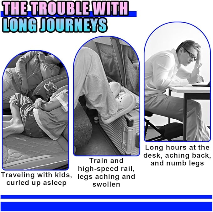 Cute Car Foot Hammock, Adjustable Height Automotive Seat Footrest, Vehicle Seat Extender Leg Support & Relax Accessories, Portable Long Travel Essentials for RV, SUV, Truck(Flower)
