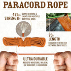 World's Toughest Ultralight Survival Tent • 2 Person Mylar Emergency Shelter Tube Tent + Paracord • Year-Round All Weather Protection for Hiking, Camping, & Outdoor Survival Kits