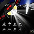 Headlamp Rechargeable 2 Pack, Bright LED Head Lamp Outdoor 1100 Lumen Headlight with White Red Light, Motion Sensor Waterproof 8 Modes Headlamps Flashlights for Running Cycling Fishing