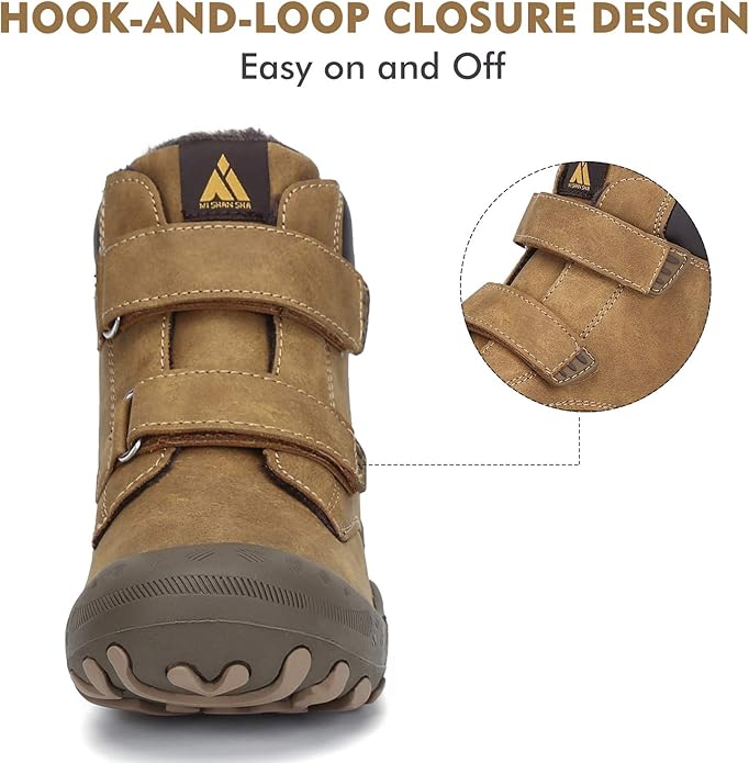 Mishansha Kids Hiking Boots Toddler Girls Boys Hiking Shoes Water-Resistant Anti-Collision Non-Slip Athletic Outdoor Trekking Boots
