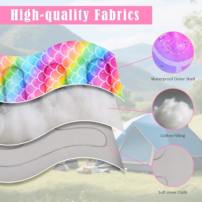 Camping Sleeping Bag for Kids Girls Boys,3 Season Warm Sleeping Bag Waterproof Portable for Outdoors Traveling,Camping