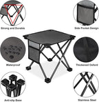 KABOER 2 Pack Folding Camping Stool Portable Outdoor Camping Chair for Fishing BBQ Hiking Gardening and Beach,Travel with Carry Bag(Grey)