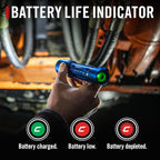 Coast XP11R 2600 Lumen USB-C Rechargeable LED Flashlight with Slide Focus® and Pure Beam® Focusing Optic, 4 Light Modes, Blue