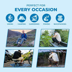 GRAND TRUNK Compass 360 UC Swivel Stool - Ultra-Compact 260lb Capacity Portable Seat for Camping, Travel & Outdoors (Storm)