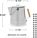 COLETTI Scoutmaster Coffee Percolator Camping — The Ultimate Camping Coffee Maker [24 Cup]