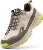 FitVille Men Waterproof Hiking Shoes Extra Wide Walking Shoes Slip-Resistant Trekking Trainers All-Terrain Quick Lace Sneakers for Travel, Camping, Running