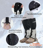 Waterproof Leg Gaiters for Men Women, Adjustable Snow Boot Gators for Hiking, Skiing, Hunting, Outdoor Adventures