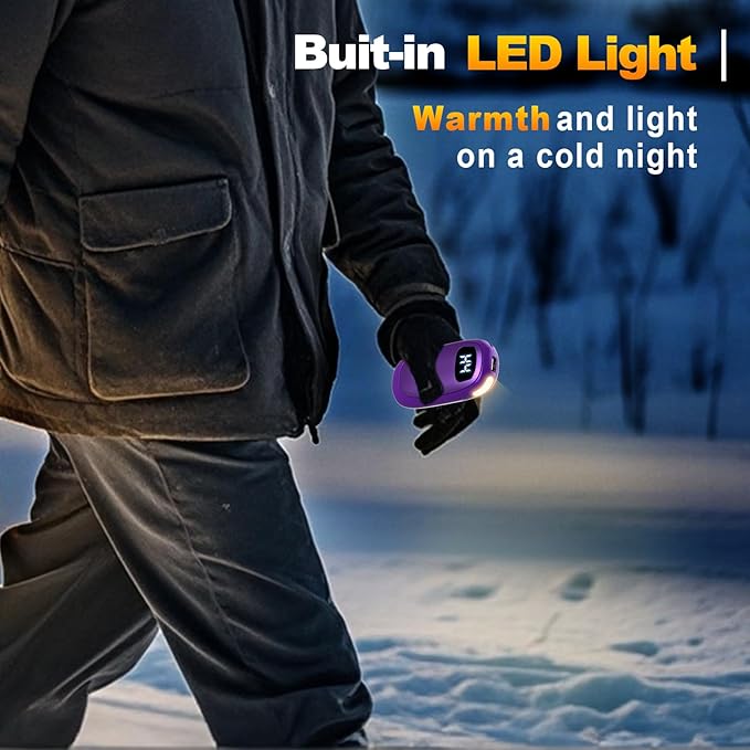 Hand Warmers Rechargeable - Electric Hand Warmers, Max 20 Hrs Warmth 4 Levels Heat Up to 131℉, Dual-Side Heating Portable Reusable Pocket Heater 2 Pack for Raynauds, Hunting, Camping, Golf