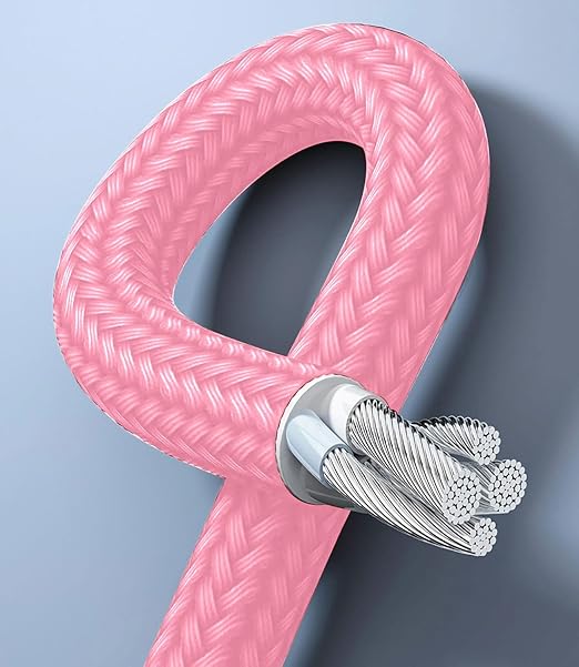 Multi USB C Cable 4FT 2Pack, 3 in 1 Multiple Type C Charging,3A Splitter USB-C Charger, PinkNylon Cord,USB C to 3 USB C Port, Compatible with iPhone 15,iPad Pro,Samsung S23,Google,Android,Kindle fire