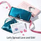 LitBear Silk Sleep Mask for Side Sleeper, Eye Mask Sleeping for Women Men 100% 22 Momme Pure Mulberry Silk, Face-Hugging Padded Eye Cover for Sleeping with Adjustable Band (Peacock Blue)