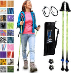 York Nordic Motivator Walking Poles for Balance and Rehab - Patented Stability Grips - Lightweight, Adjustable, and Collapsible - 2 Pieces Adjustable w/flip Locks - Heights 4'6" up to 6'2" - 230 lbs
