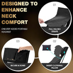 MOON LENCE High Back Folding Camping Chair, 330lbs Portable Compact Chair with Wide Seat & Ergonomic Back Support (Black)