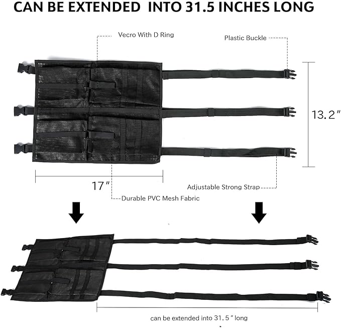 Kayak Canoe Mesh Storage Bag for Seat,Kayak Gear Accessories,Kayak Canoe Seat Storage Compartments,Storage Bag Under Kayak Seat-Attach to Seat