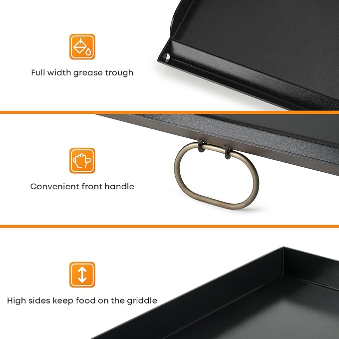 Stanbroil Universal 2-Burner Griddle, Nonstick Flat Top Griddle for Camp Chef and most 14" Deep Camping Stoves, 32" x 14"