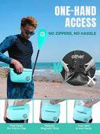 niphean IPX7 Waterproof Dry Bag with Magnetic One-Hand Closure, Durable Waterproof Bag for Kayaking, Paddle Board, Beach, Swimming, Multi-Wear Fanny Pack Style, Dry Bags for Men & Women Outdoor Use