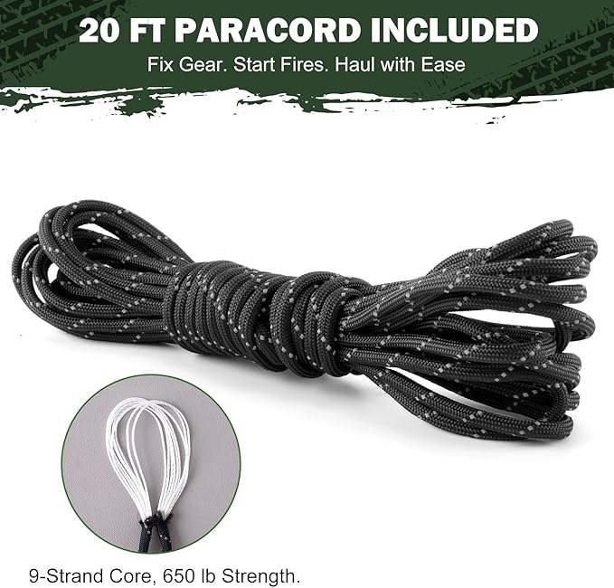 Emergency Survival Tent Life Shelter - 2 Person Mylar Emergency Shelter Tube Tent with Emergency Whistle & Paracord, All-Weather Essential Survival Gear for Camping, Hiking & Survival Kits