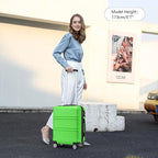 Kono 20'' Carry on Luggage Lightweight with Spinner Wheel TSA Lock Hardside Luggage Durable Small Carry on Suitcase Apple Green